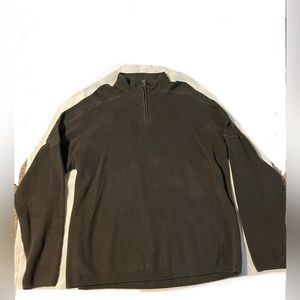 Mens XXL Orvis Officer Green Olive Sportsman Zip Neck Sweater